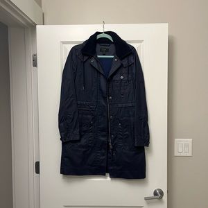 J. crew long trench rain coat
